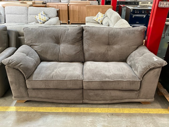 Lot 1  
            Marchington SR10 - Delivery or Collection 

                
OAK FURNITURELAND RAVELLO 2 SEATER SOFA IN AERO FAWN FABRIC - ORIGINAL RRP £1199:...