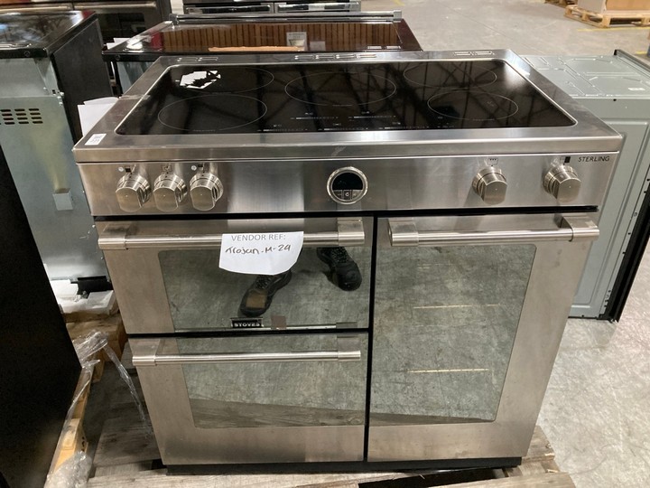 Lot 221  
            Marchington SR10 - Delivery or Collection 

                
STOVES STERLING 90CM ELECTRIC RANGE COOKER WITH INDUCTION HOB: MODEL S900EI - ORI...