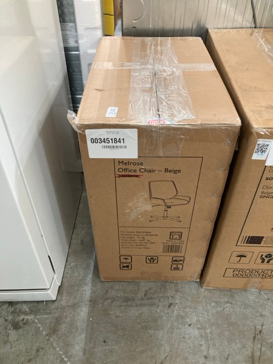 Lot 253  
            Marchington SR10 - Delivery or Collection 

                
JOHN LEWIS & PARTNERS MELROSE OFFICE CHAIR IN BEIGE - ORIGINAL RRP £249: LOCATION...
