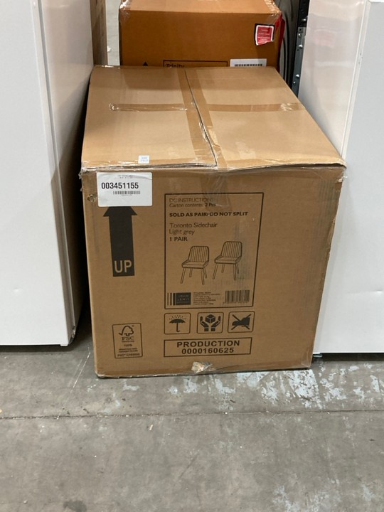 Lot 262  
            Marchington SR10 - Delivery or Collection 

                
JOHN LEWIS & PARTNERS PAIR OF TORONTO SIDE CHAIRS IN LIGHT GREY - ORIGINAL RRP £2...