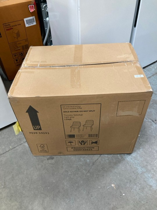 Lot 262  
            Marchington SR10 - Delivery or Collection 

                
JOHN LEWIS & PARTNERS PAIR OF TORONTO SIDE CHAIRS IN LIGHT GREY - ORIGINAL RRP £2... - Image 2