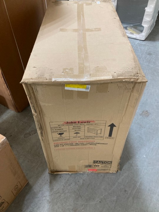 Lot 270  
            Marchington SR10 - Delivery or Collection 

                
JOHN LEWIS & PARTNERS WILTON 3 DRAWER CHEST IN WHITE - ORIGINAL RRP £279: LOCATIO... - Image 3