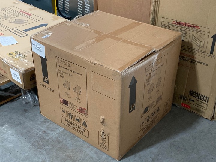 Lot 282  
            Marchington SR10 - Delivery or Collection 

                
PAIR OF JOHN LEWIS & PARTNERS BROOKS GAS LIFT BAR STOOLS IN WHISKY BROWN - ORIGIN... - Image 4