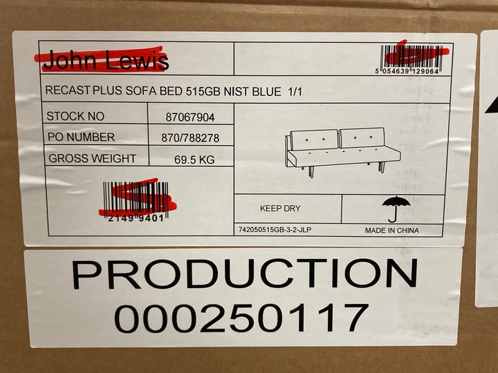 Lot 286  
            Marchington SR10 - Delivery or Collection 

                
INNOVATION LIVING RECAST PLUS SOFA BED IN NIST BLUE FABRIC - ORIGINAL RRP £1199: ... - Image 2