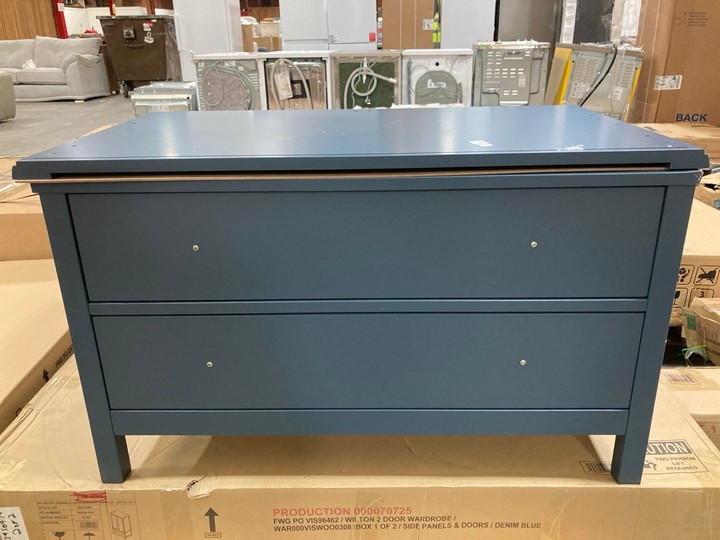 Lot 288  
            Marchington SR10 - Delivery or Collection 

                
JOHN LEWIS & PARTNERS WILTON DOUBLE WARDROBE IN DENIM BLUE FINISH - ORIGINAL RRP ...