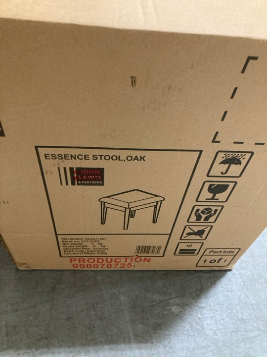 Lot 291  
            Marchington SR10 - Delivery or Collection 

                
JOHN LEWIS & PARTNERS ESSENCE STOOL IN OAK ORIGINAL RRP: £179: LOCATION - A6 - Image 3