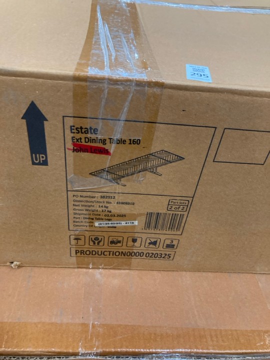 Lot 295  
            Marchington SR10 - Delivery or Collection 

                
JOHN LEWIS & PARTNERS ESTATE EXTENDING DINING TABLE 6 -10 SEATER ORIGINAL RRP: £9... - Image 2