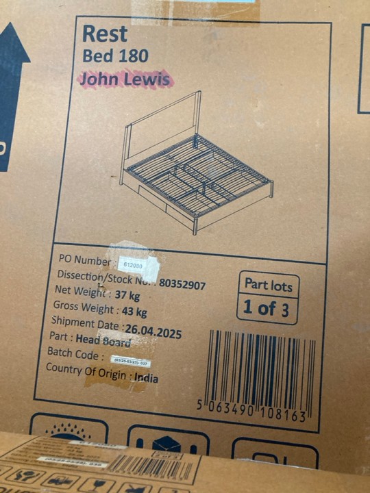 Lot 297  
            Marchington SR10 - Delivery or Collection 

                
JOHN LEWIS & PARTNERS REST 4 DRAWER SUPER KING SIZE BED FRAME ORIGINAL RRP: £1699... - Image 2