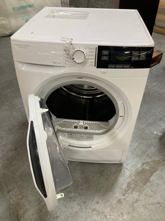 Lot 302  
            Marchington SR10 - Delivery or Collection 

                
JOHN LEWIS & PARTNERS 8KG HEAT PUMP TUMBLE DRYER: MODEL JLTDH15 - ORIGINAL RRP £6...