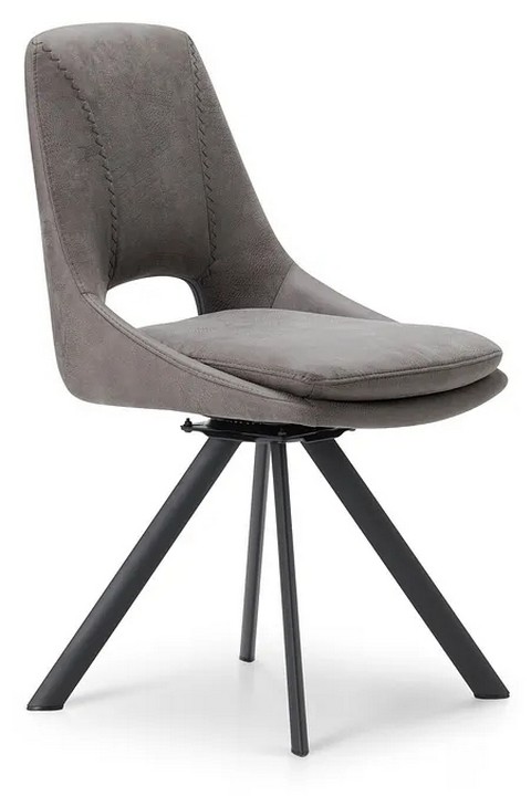 Lot 30  
            Marchington SR10 - Delivery or Collection 

                
OAK FURNITURELAND NICO SWIVEL DINING CHAIR IN DARK GREY SUEDE LOOK FABRIC - ORIGI...