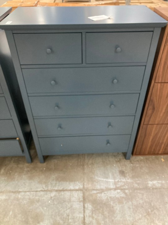 Lot 311  
            Marchington SR10 - Delivery or Collection 

                
JOHN LEWIS & PARTNERS WILTON 2 + 4 DRAWER CHEST IN DENIM BLUE ORIGINAL RRP: £348:...