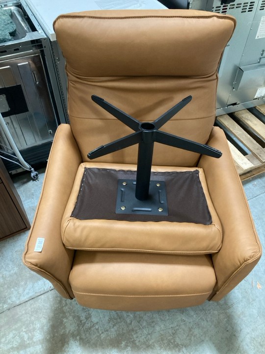 Lot 313  
            Marchington SR10 - Delivery or Collection 

                
JOHN LEWIS & PARTNERS RELAXED RECLINER CHAIR WITH FOOTSTOOL IN TAN LEATHER ORIGIN...