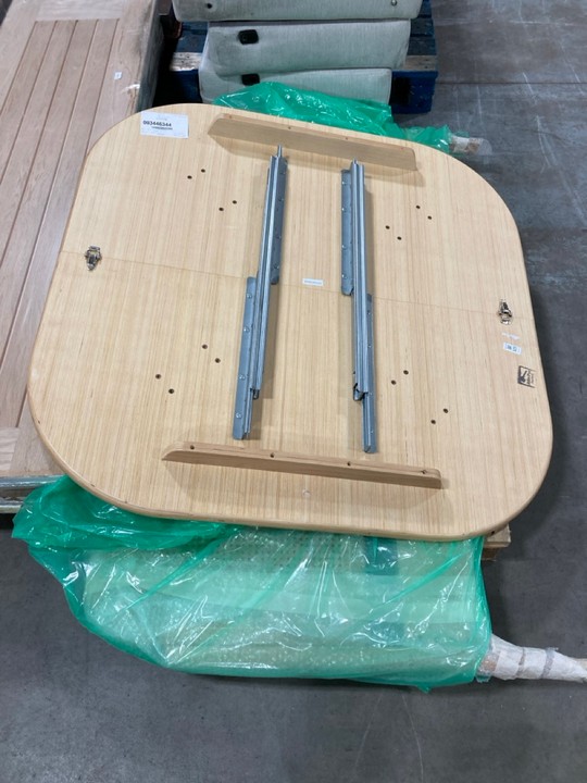 Lot 323  
            Marchington SR10 - Delivery or Collection 

                
PALLET OF ASSORTED FURNITURE COMPONENTS TO INCLUDE SQUARE EXTENDING TABLE TOP IN ... - Image 4