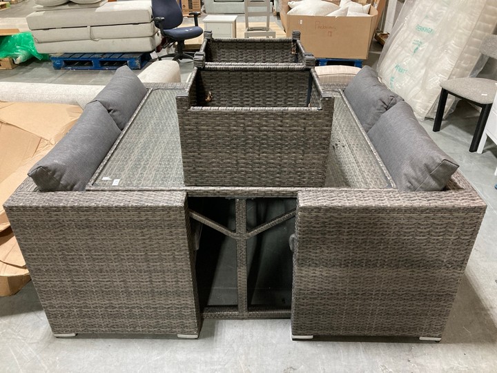 Lot 332  
            Marchington SR10 - Delivery or Collection 

                
JOHN LEWIS & PARTNERS ALORA RATTAN DINING SET IN GREY ORIGINAL RRP: £823: LOCATIO...