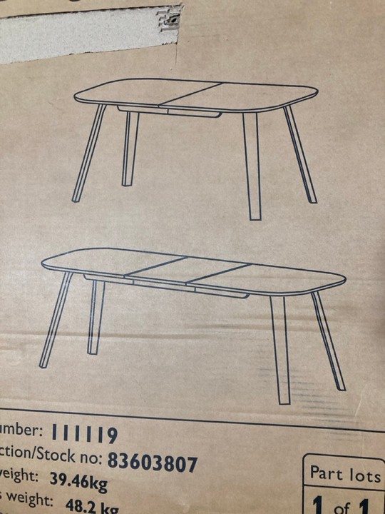 Lot 341  
            Marchington SR10 - Delivery or Collection 

                
JOHN LEWIS & PARTNERS ANTON EXTENDING DINING TABLE IN OAK ORIGINAL RRP: £279: LOC...