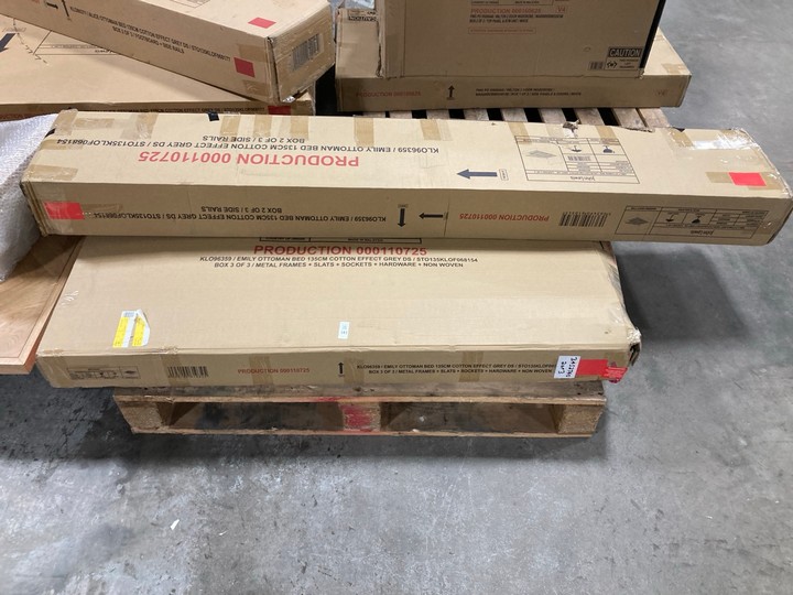 Lot 343  
            Marchington SR10 - Delivery or Collection 

                
JOHN LEWIS & PARTNERS EMILY OTTOMAN BED 135 X 190CM COTTON EFFECT IN GREY ORIGINA...