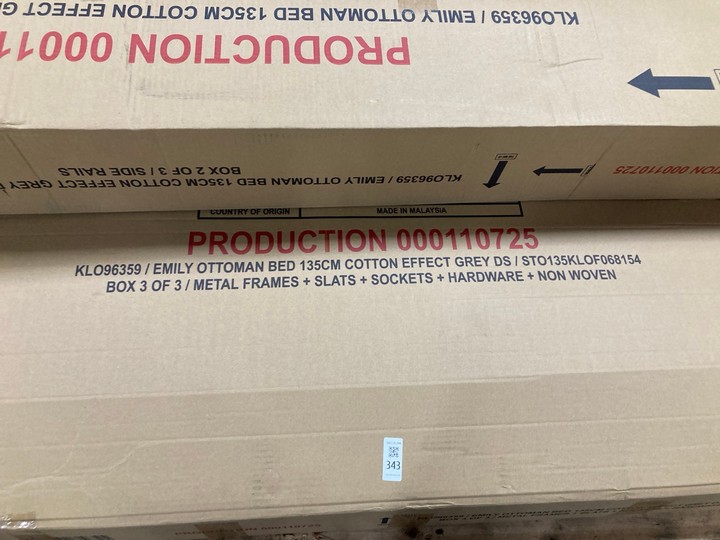 Lot 343  
            Marchington SR10 - Delivery or Collection 

                
JOHN LEWIS & PARTNERS EMILY OTTOMAN BED 135 X 190CM COTTON EFFECT IN GREY ORIGINA... - Image 4