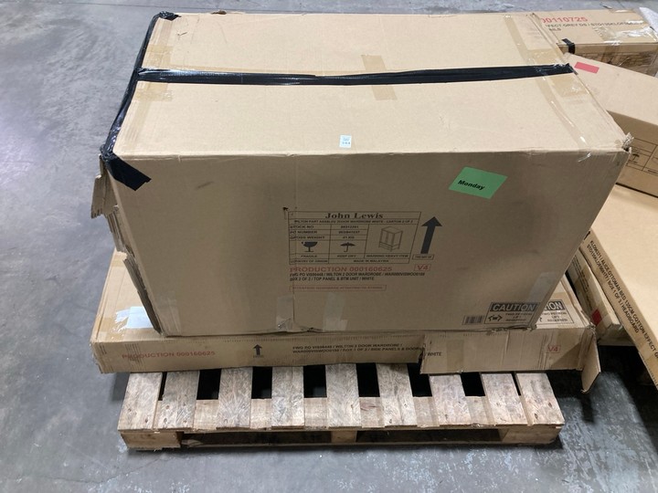 Lot 344  
            Marchington SR10 - Delivery or Collection 

                
JOHN LEWIS & PARTNERS WILTON PART ASSEMBLED 2 DOOR WARDROBE IN WHITE ORIGINAL RRP...