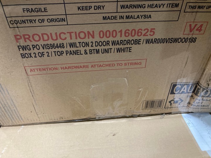 Lot 344  
            Marchington SR10 - Delivery or Collection 

                
JOHN LEWIS & PARTNERS WILTON PART ASSEMBLED 2 DOOR WARDROBE IN WHITE ORIGINAL RRP... - Image 3