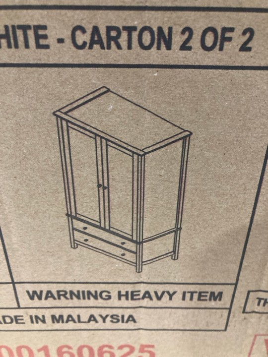 Lot 344  
            Marchington SR10 - Delivery or Collection 

                
JOHN LEWIS & PARTNERS WILTON PART ASSEMBLED 2 DOOR WARDROBE IN WHITE ORIGINAL RRP... - Image 4