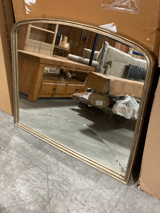 Lot 350  
            Marchington SR10 - Collection 

                
(COLLECTION ONLY) NKUKU ALMORA ARCHED MIRROR IN ANTIQUE BRASS ORIGINAL RRP: £575:... - Image 3