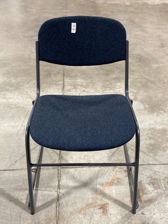 Lot 362  
            Marchington SR10 - Delivery or Collection 

                
VESTA LIGHTWEIGHT STACKING CHAIR WITH ANTHRACITE FRAME AND DARK BLUE COMBINATION ...