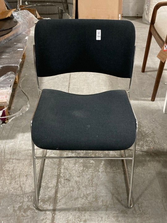 Lot 366  
            Marchington SR10 - Delivery or Collection 

                
HOWE STACKING CHAIR IN GREY WITH POLISHED CHROME FRAME - ORIGINAL RRP £110: LOCAT...