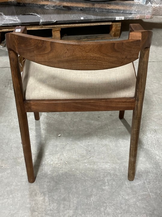 Lot 369  
            Marchington SR10 - Delivery or Collection 

                
NKUKU ANBU UPHOLSTERED DINING CHAIR IN WASHED WALNUT ORIGINAL RRP: £350: LOCATION... - Image 3