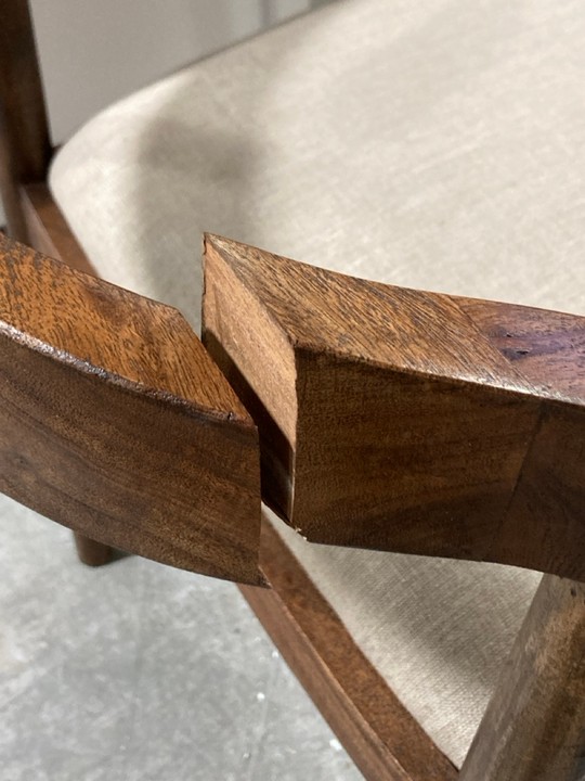 Lot 369  
            Marchington SR10 - Delivery or Collection 

                
NKUKU ANBU UPHOLSTERED DINING CHAIR IN WASHED WALNUT ORIGINAL RRP: £350: LOCATION... - Image 4