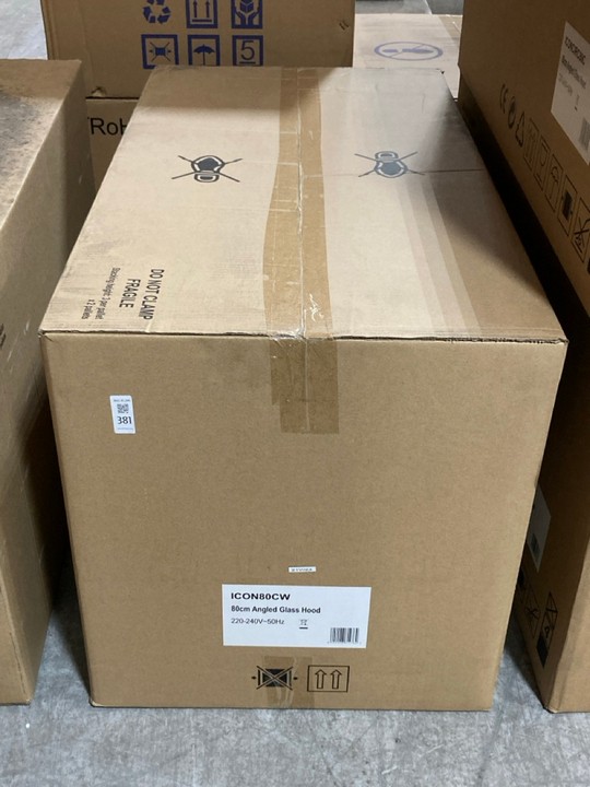 Lot 381  
            Marchington SR10 - Delivery or Collection 

                
APELSON 80CM ANGLED GLASS HOOD IN COPPER & WHITE MODEL: ICON80CW ORIGINAL RRP: £2... - Image 2