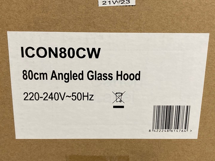 Lot 381  
            Marchington SR10 - Delivery or Collection 

                
APELSON 80CM ANGLED GLASS HOOD IN COPPER & WHITE MODEL: ICON80CW ORIGINAL RRP: £2... - Image 3