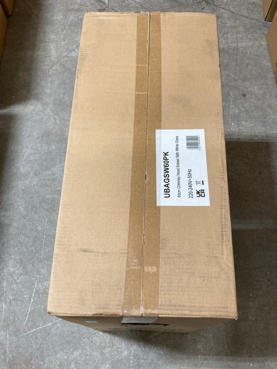 Lot 388  
            Marchington SR10 - Delivery or Collection 

                
APELSON 60CM CHIMNEY COOKER HOOD IN STAINLESS STEEL WITH WHITE GLASS - ORIGINAL R... - Image 4