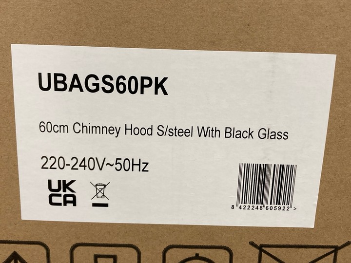 Lot 394  
            Marchington SR10 - Delivery or Collection 

                
APELSON 60CM CHIMNEY COOKER HOOD IN STAINLESS STEEL WITH WHITE GLASS - ORIGINAL R... - Image 3