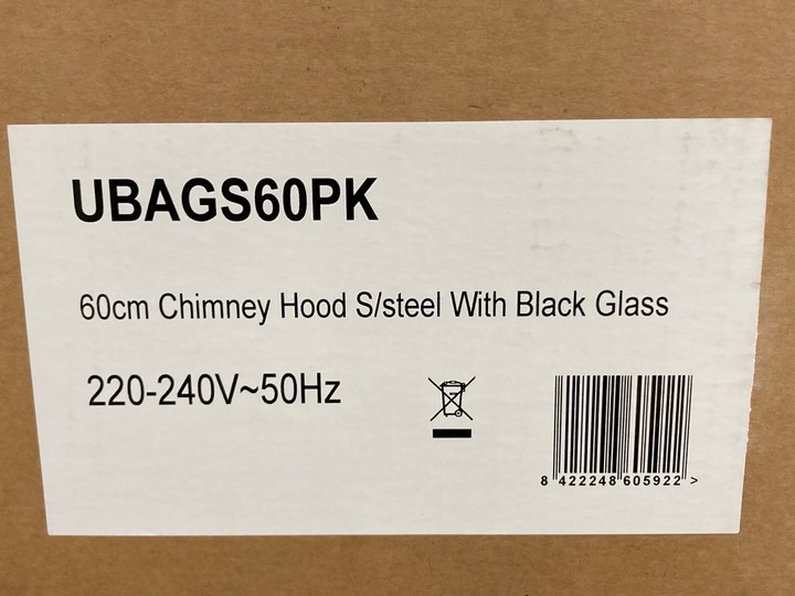 Lot 396  
            Marchington SR10 - Delivery or Collection 

                
APELSON 60CM CHIMNEY COOKER HOOD IN STAINLESS STEEL WITH WHITE GLASS - ORIGINAL R... - Image 3