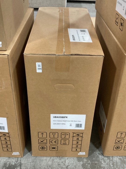 Lot 399  
            Marchington SR10 - Delivery or Collection 

                
APELSON 60CM CHIMNEY COOKER HOOD IN STAINLESS STEEL WITH WHITE GLASS - ORIGINAL R... - Image 2