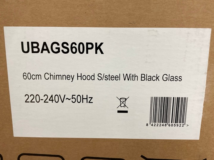 Lot 399  
            Marchington SR10 - Delivery or Collection 

                
APELSON 60CM CHIMNEY COOKER HOOD IN STAINLESS STEEL WITH WHITE GLASS - ORIGINAL R... - Image 3