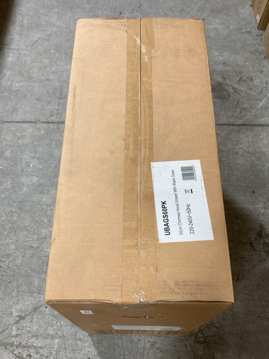 Lot 400  
            Marchington SR10 - Delivery or Collection 

                
APELSON 60CM CHIMNEY COOKER HOOD IN STAINLESS STEEL WITH WHITE GLASS - ORIGINAL R...