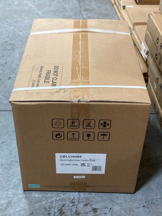 Lot 423  
            Marchington SR10 - Delivery or Collection 

                
CATA 60CM STAINLESS STEEL ANGLED GLASS COOKER HOOD: MODEL UBLCHH60SS - ORIGINAL R... - Image 2