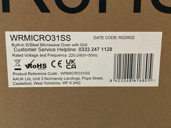 Lot 429  
            Marchington SR10 - Delivery or Collection 

                
VICEROY STAINLESS STEEL COMBINATION OVEN WITH GRILL: MODEL WRMICRO31SS - ORIGINAL... - Image 3