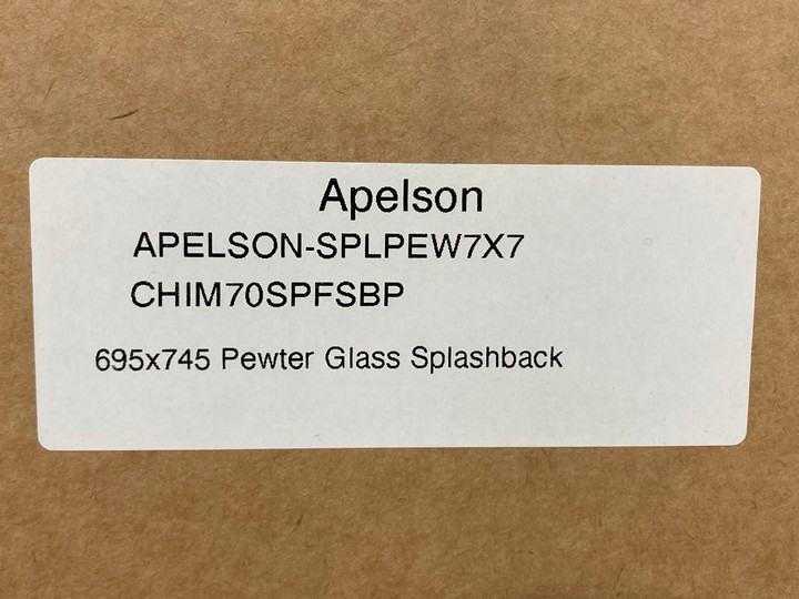 Lot 433  
            Marchington SR10 - Delivery or Collection 

                
70CM GLASS SPLASHBACK IN PEWTER: LOCATION - A3 - Image 3