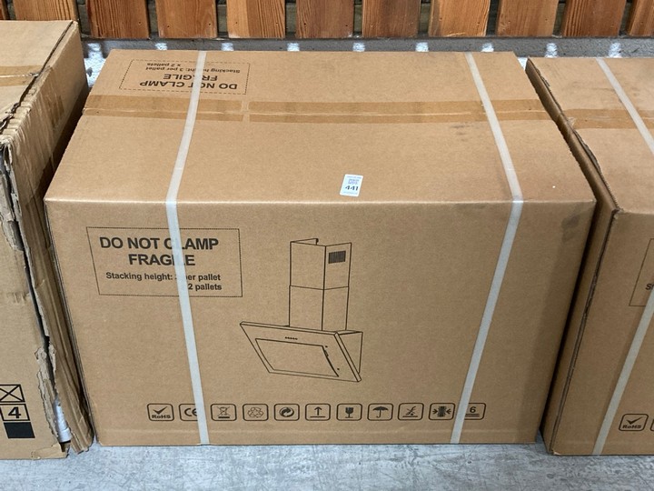 Lot 441  
            Marchington SR10 - Delivery or Collection 

                
CATA 60CM STAINLESS STEEL ANGLED GLASS COOKER HOOD: MODEL UBLCHH60SS - ORIGINAL R...