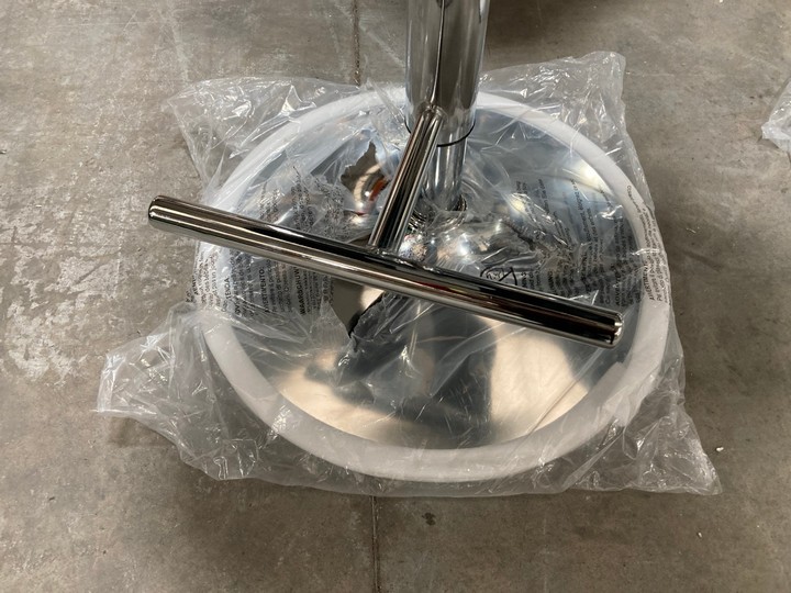 Lot 455  
            Marchington SR10 - Delivery or Collection 

                
DREAMS INTERIORS VELVET GREY /CHROME STOOL: LOCATION - C8 - Image 4