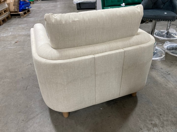 Lot 457  
            Marchington SR10 - Delivery or Collection 

                
DREAMS INTERIORS ARMCHAIR IN CREAM: LOCATION - C8 - Image 4