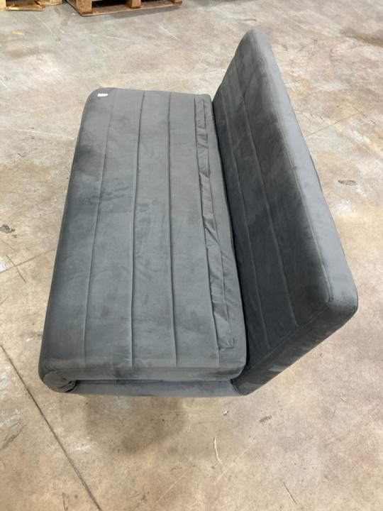 Lot 478  
            Marchington SR10 - Delivery or Collection 

                
DREAMS INTERIORS 2 SEATER FOLD OUT STYLE SOFA BED IN PLUSH GREY VELVET WITH POLIS... - Image 2