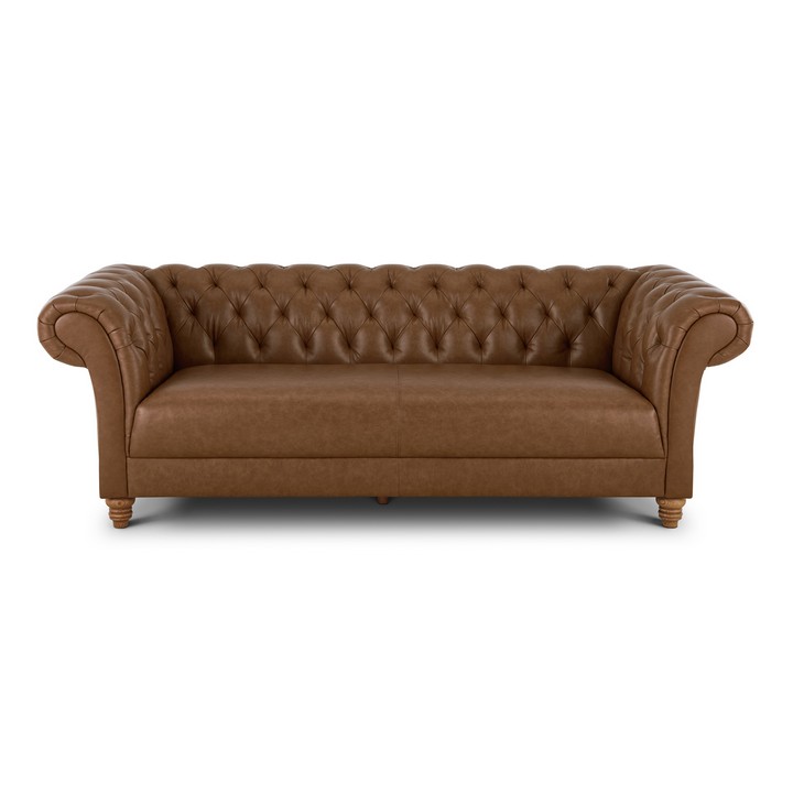 Lot 51  
            Marchington SR10 - Delivery or Collection 

                
OAK FURNITURELAND MONTGOMERY 3 SEATER SOFA IN CAMEL LEATHER - ORIGINAL RRP £1,799...