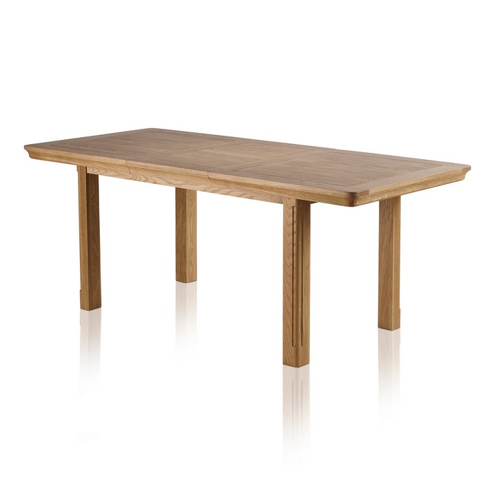 Lot 54  
            Marchington SR10 - Delivery or Collection 

                
OAK FURNITURELAND CANTERBURY NATURAL SOLID OAK 5FT X 3FT EXTENDING DINING TABLE -...