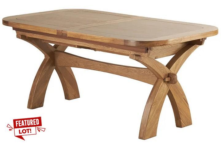 Lot 59  
            Marchington SR10 - Delivery or Collection 

                
OAK FURNITURELAND HERCULES EXTENDING DINING TABLE IN NATURAL SOLID OAK FINISH - O...