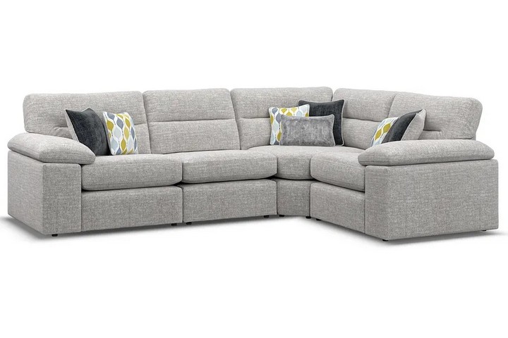Lot 5  
            Marchington SR10 - Delivery or Collection 

                
OAK FURNITURELAND MORGAN LARGE 3 SEATER MODULAR CORNER SOFA IN SANTOS SILVER FABR...