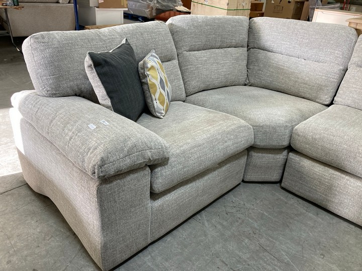 Lot 5  
            Marchington SR10 - Delivery or Collection 

                
OAK FURNITURELAND MORGAN LARGE 3 SEATER MODULAR CORNER SOFA IN SANTOS SILVER FABR...
