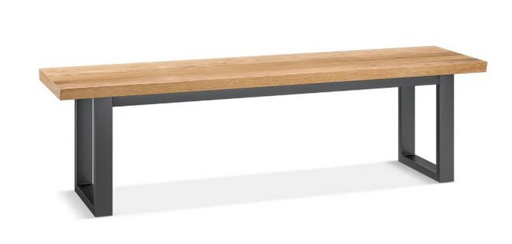 Lot 71  
            Marchington SR10 - Delivery or Collection 

                
OAK FURNITURELAND MAINE NATURAL SOLID OAK & METAL BENCH 160CM - ORIGINAL RRP £450...